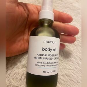 New MONSURI all natural body oil natural moisturizer herbal infused organic 4oz